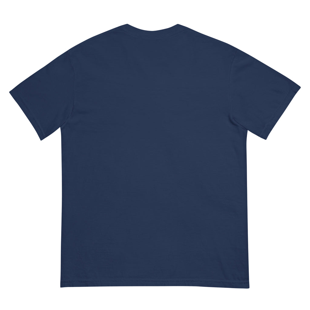Back of the Sixty Years of Good Stories 60th birthday tee, plain True Navy Heavyweight Premium Tee