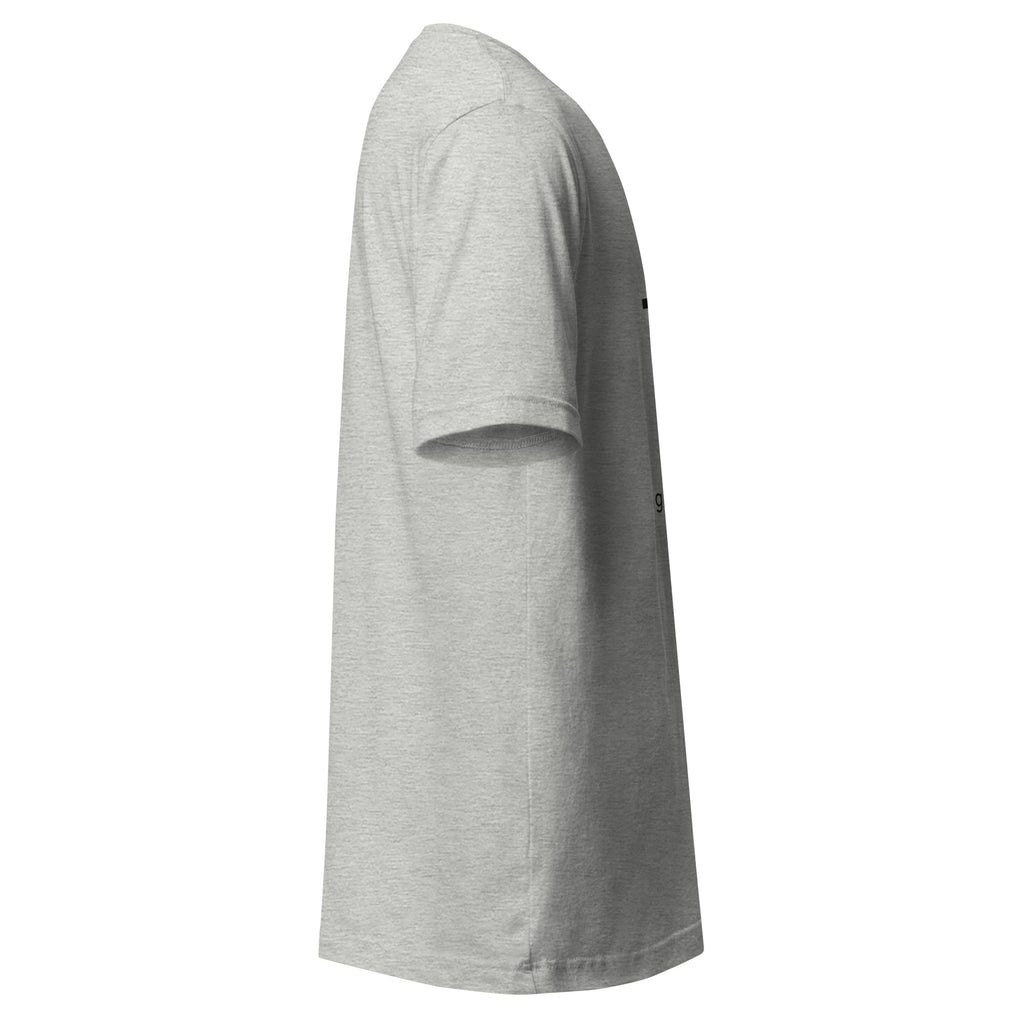 Heather grey 18th birthday tee, right side view